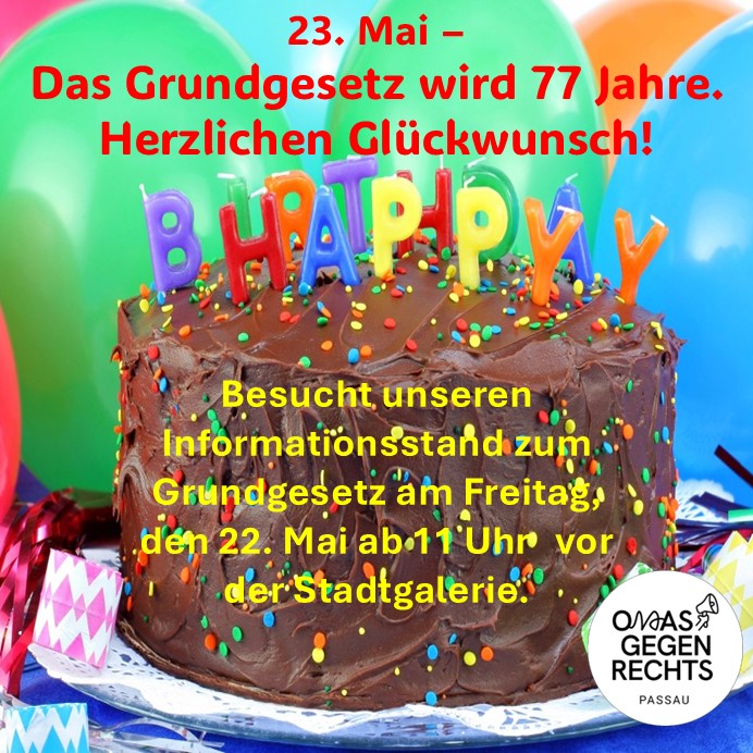 Das Grundgesetz feiert 77. Geburtstag