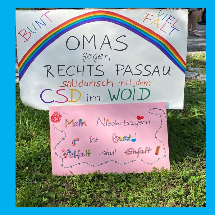 Omas gegen Rechs Passau beim CSD in Regen